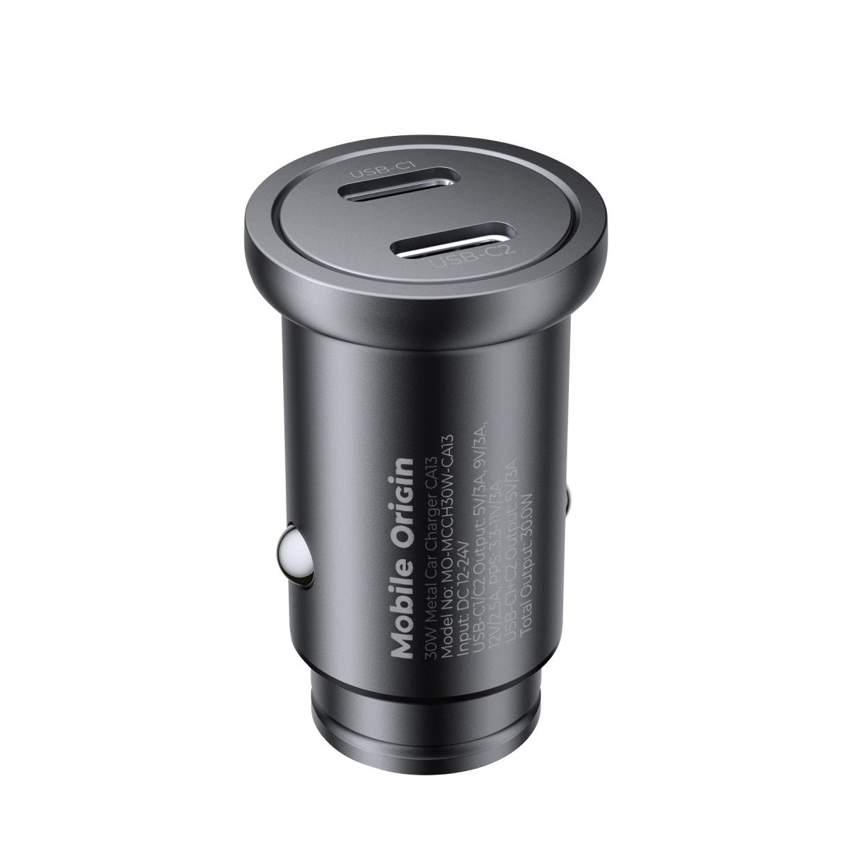 Autonabíjačka 2× USB-C CA13, 30W, Čierna
