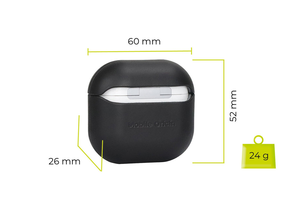 Kožené pouzdro pro AirPods 4, Černá
