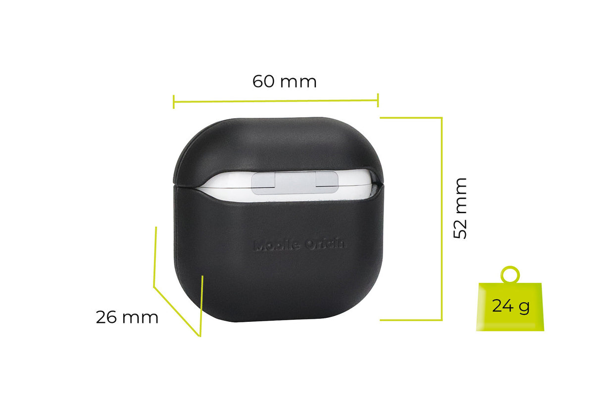 Kožené pouzdro pro AirPods 4, Černá