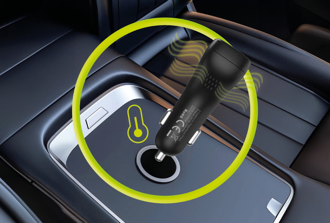 Car Charger 2× USB-C + USB-A CA25, 100W, Black