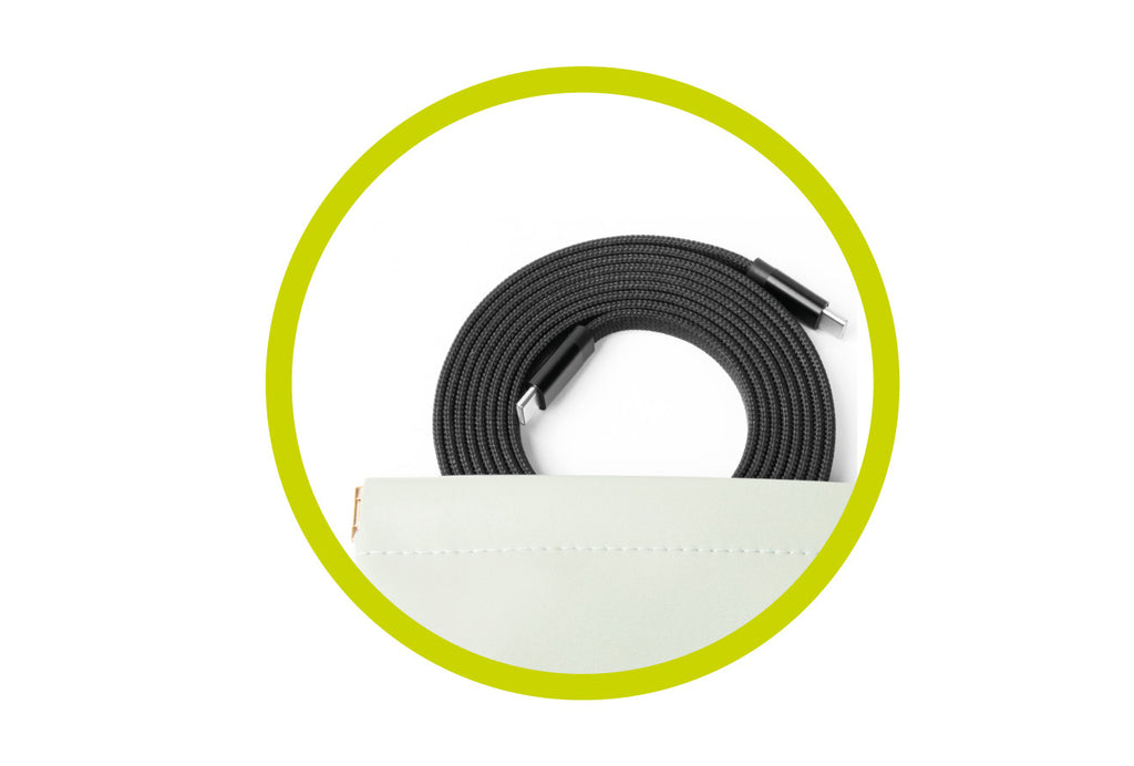 Magnetický kabel 1 m USB‑C na USB‑C – černý, plochý