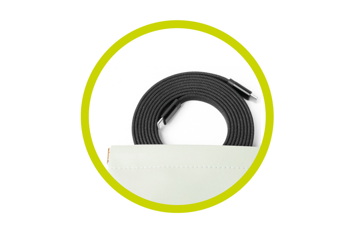 Magnetic Flat Cable USB-C to USB-C, 60W, 480 Mb/s, 1m, Black