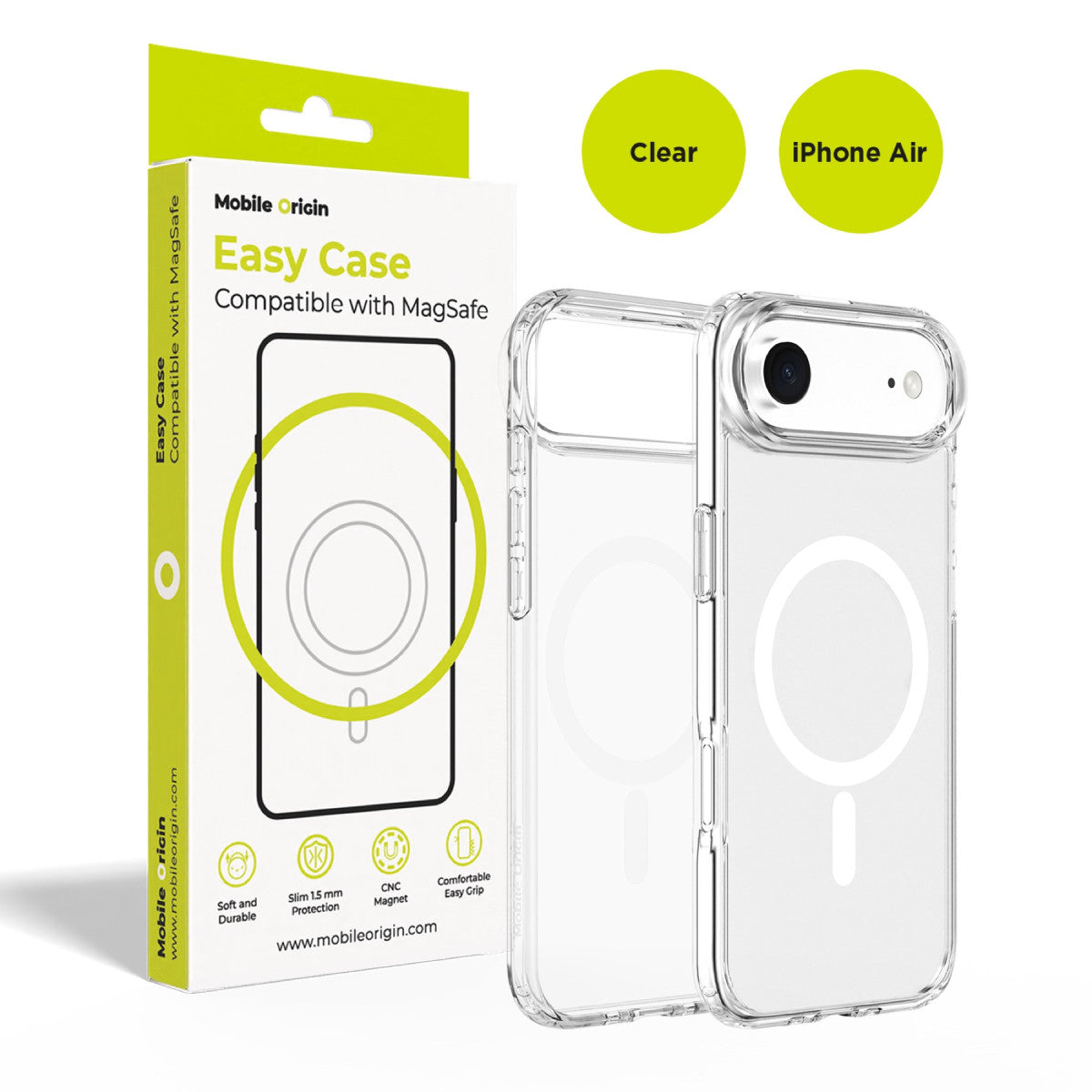 Pouzdro Easy Hybrid MagSafe pro iPhone Air, Čirá