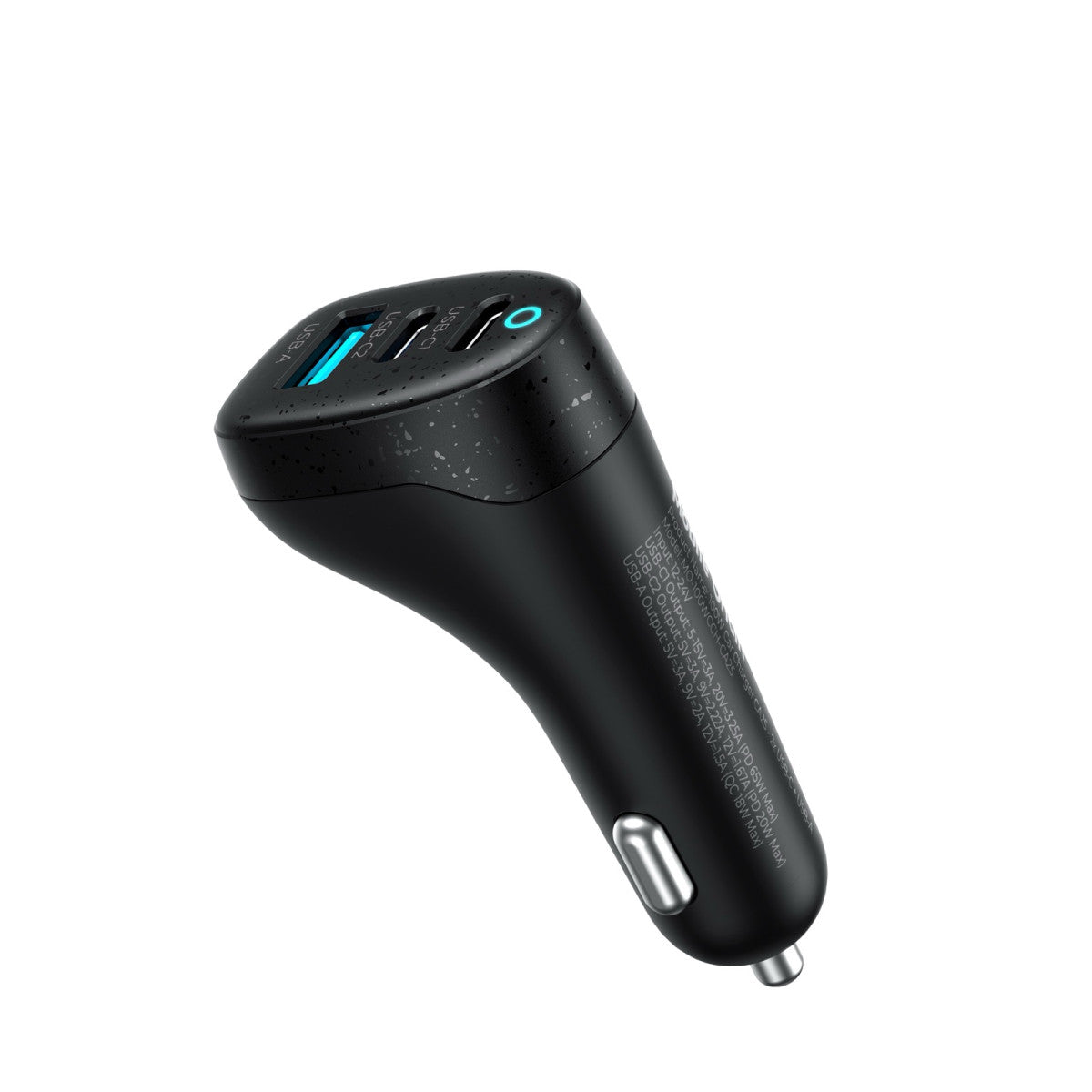 Car Charger 2× USB-C + USB-A CA25, 100W, Black