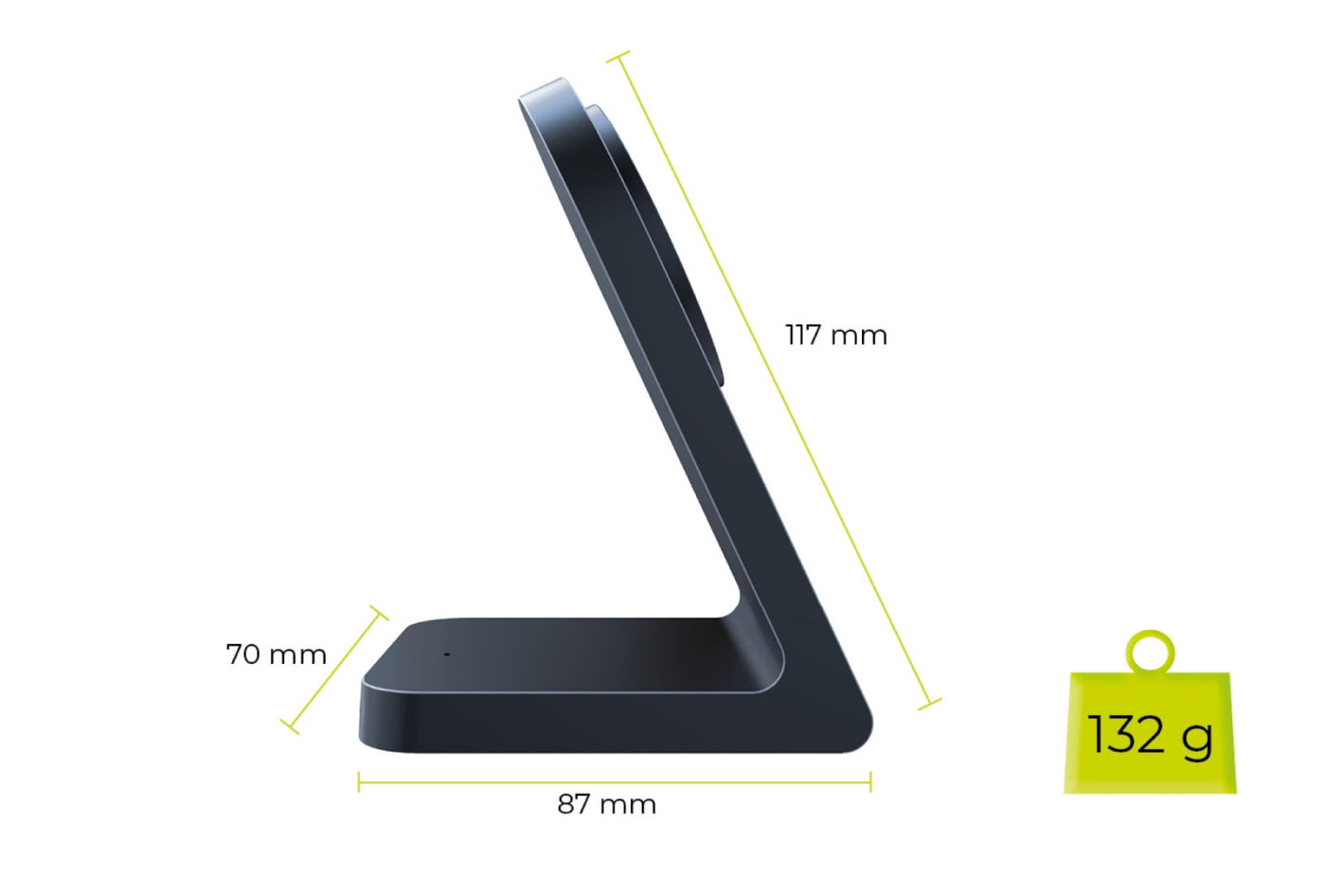 Wireless Charger Magnetic MagSafe PW15, 15W, Black