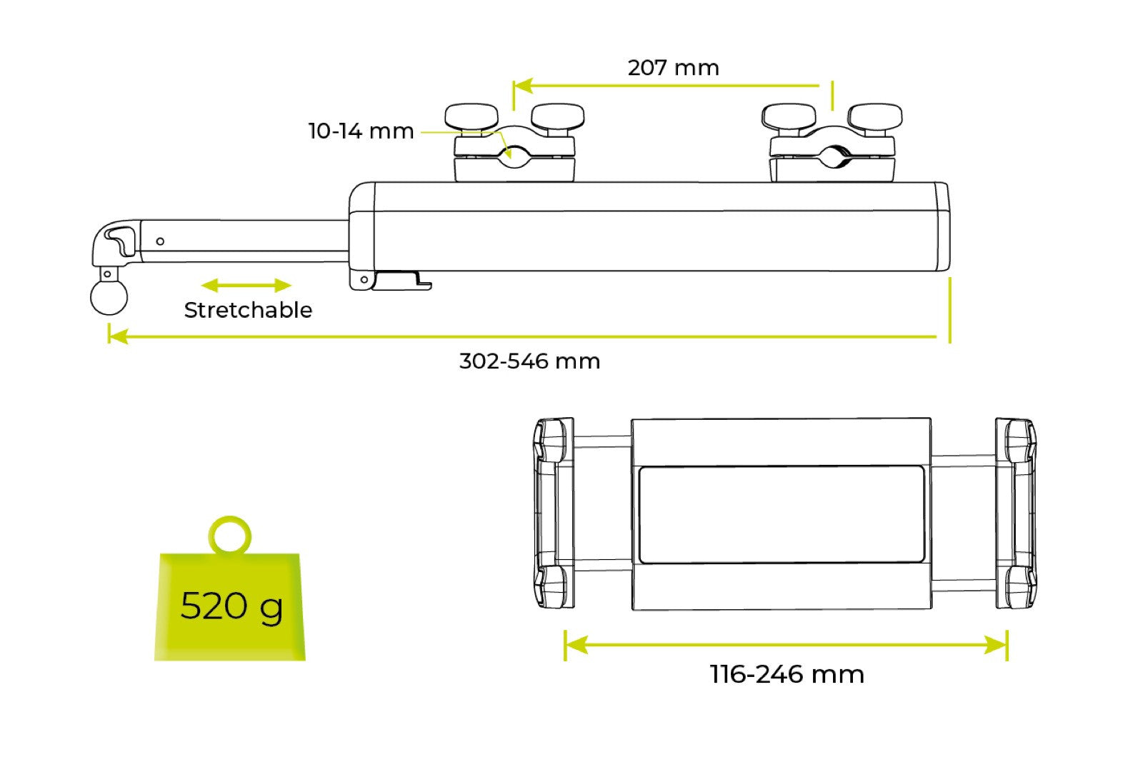 Car Tablet and Phone Mount CA17