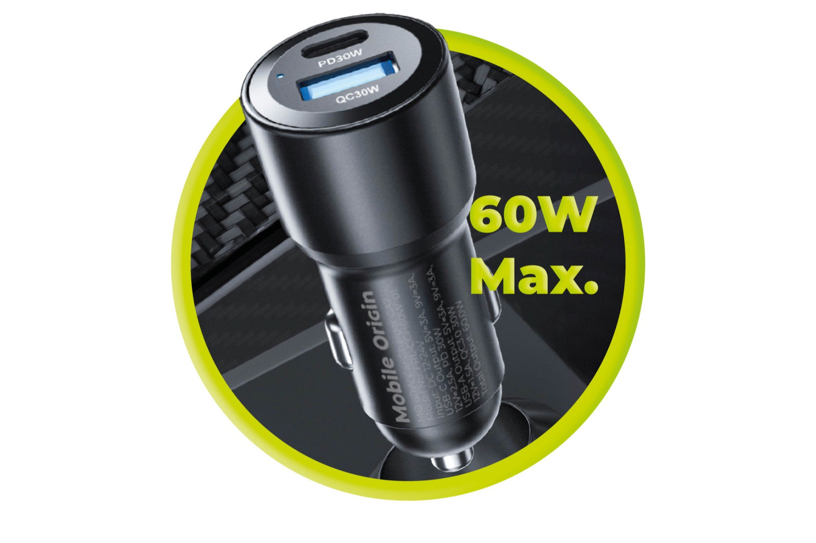 Autonabíječka CA2 60W USB‑C a USB‑A