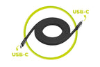 Magnetický kabel 1 m USB‑C na USB‑C – černý, plochý