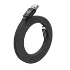 Magnetický kabel 1 m USB‑A na USB‑C – černý, plochý