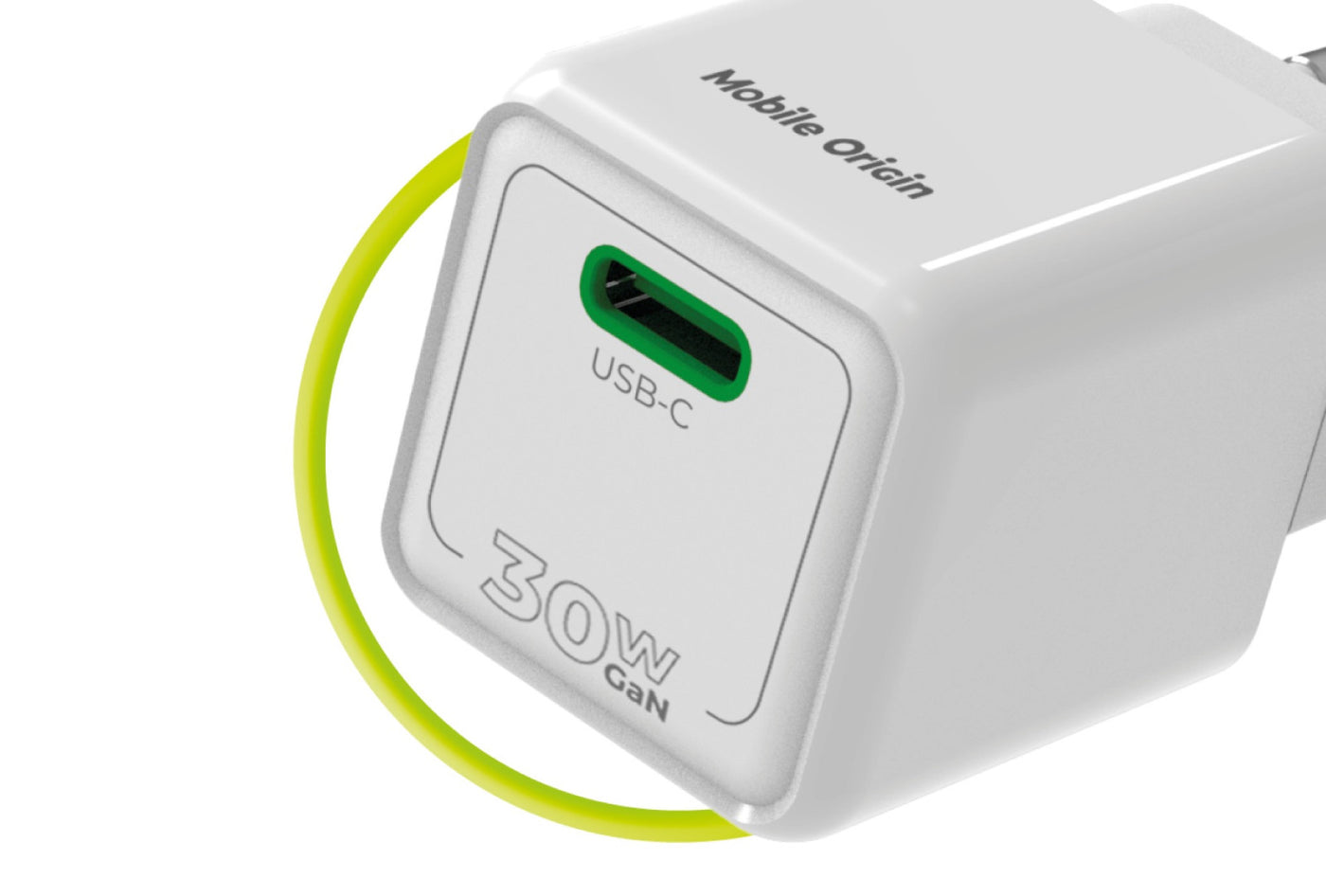 Mini GaN Wall Charger USB-C PW23, 30W, White