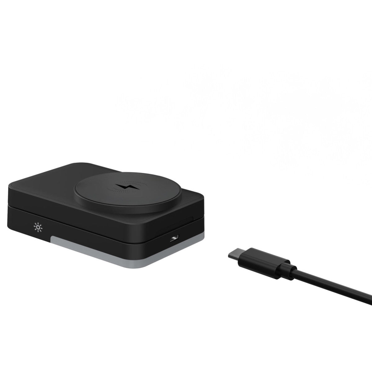 Bezdrátová skládací nabíječka 3v1 MagSafe se světlem PW28, 22,5W, Černá