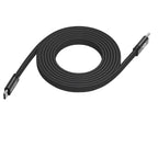 Magnetický kabel 1 m USB‑C na USB‑C – černý, plochý