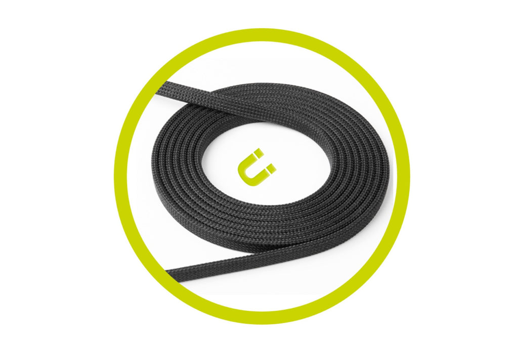 Magnetický kabel 1 m USB‑A na USB‑C – černý, plochý