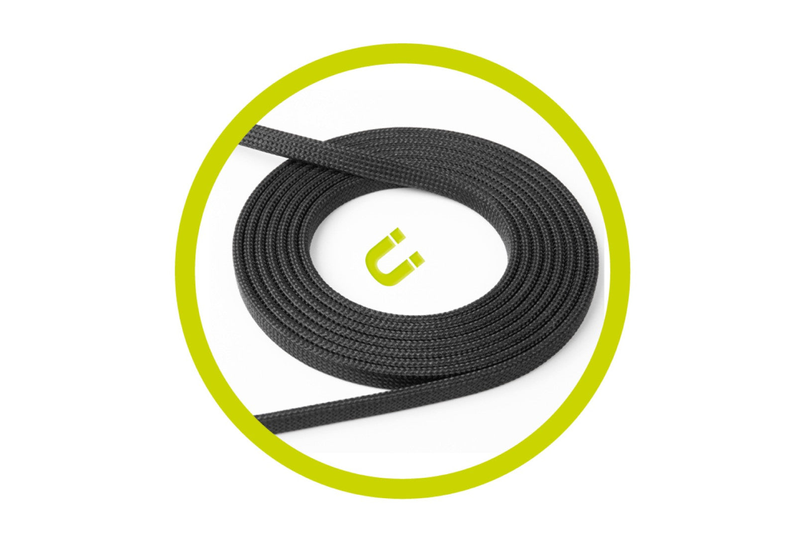 Magnetický kabel 1 m USB‑A na USB‑C – černý, plochý