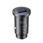 Metal Car Charger 30W CA12 - USB-C, USB-A