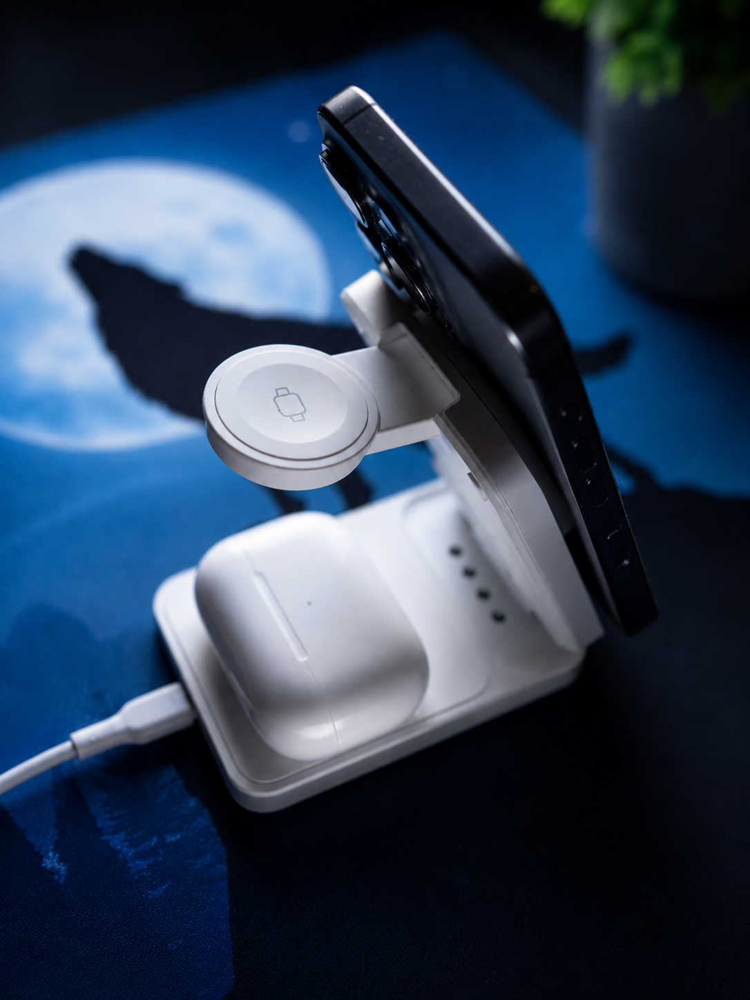 Foldable Charger 3-in-1 MagSafe PW35, Qi2 25W, Silver