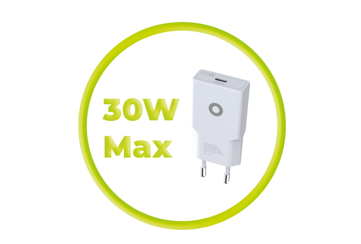 Wall Charger GaN Slim USB-C MO17, 30W, White