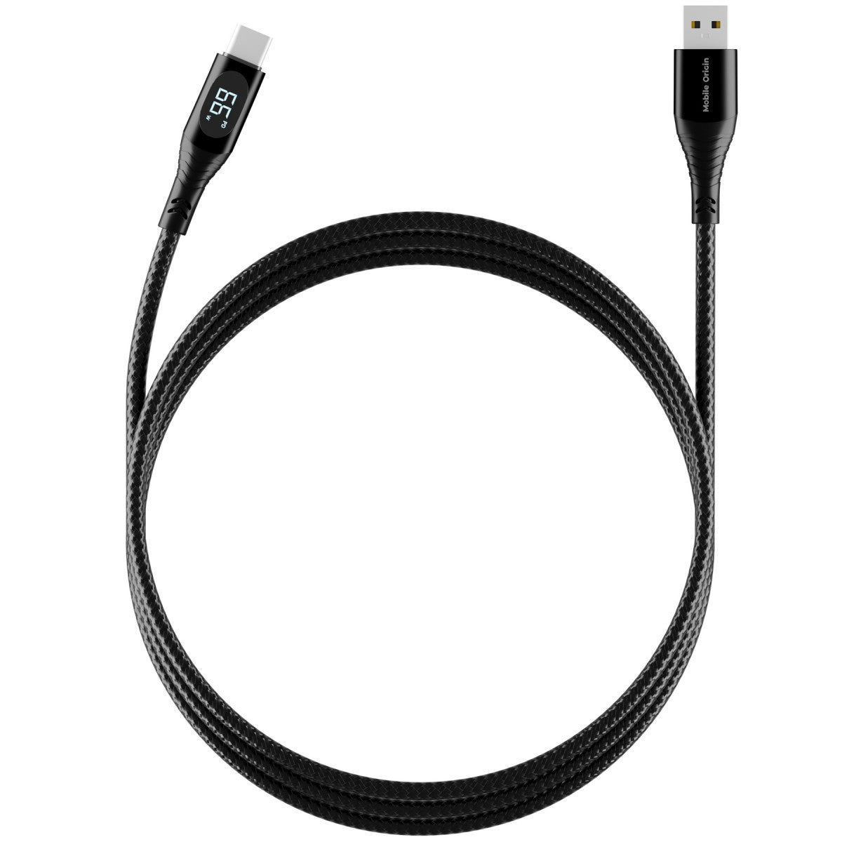 Kábel s displejom USB-A na USB-C CB1, 480 Mb/s, 1,5 m, Čierna