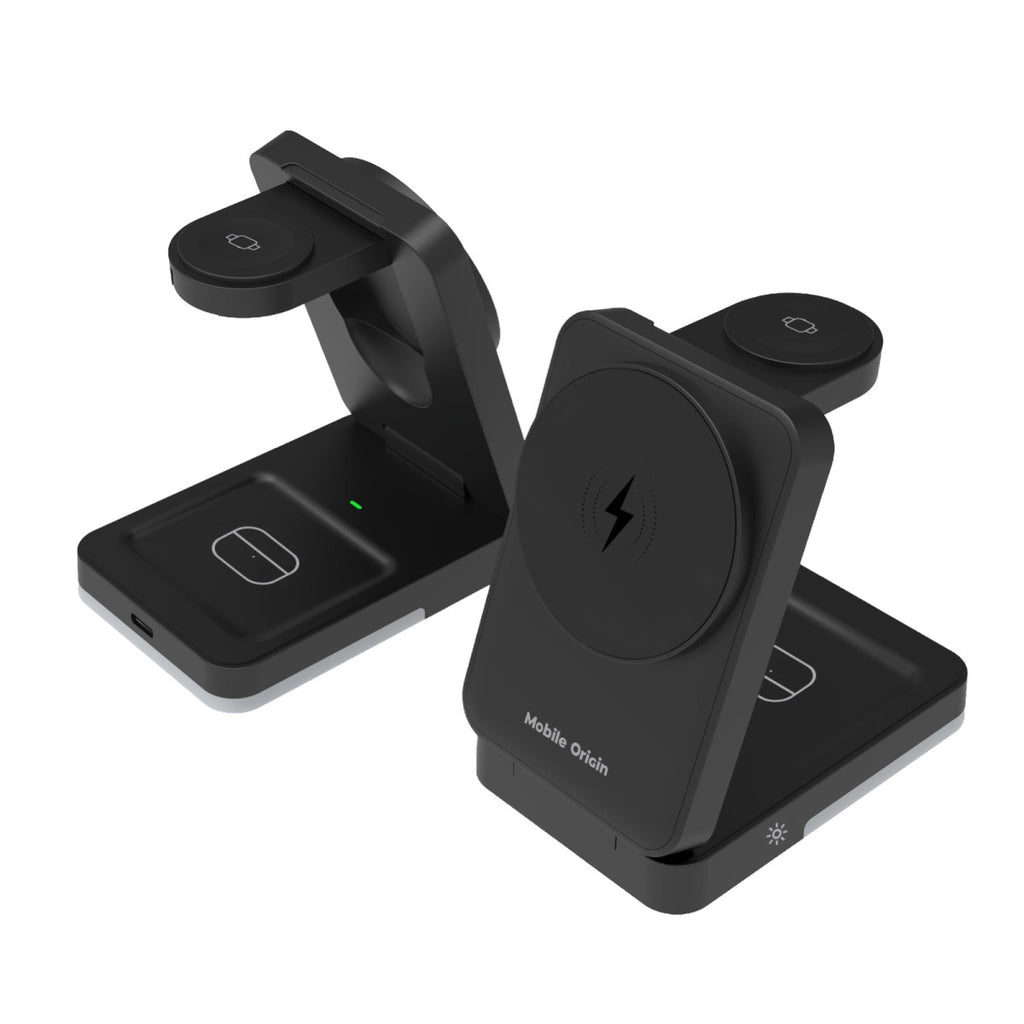 Foldable Charger with Light 3-in-1 PW28, Black