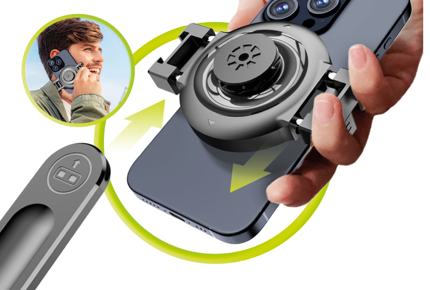 Magnetická selfie tyč s tripodem MagSafe S1, Bluetooth, Černá