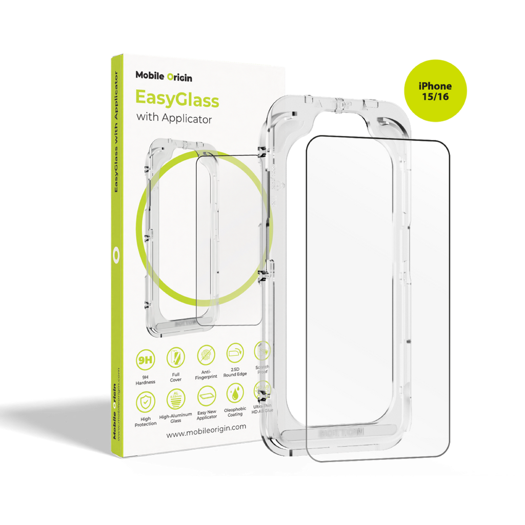 Ochranné sklo EasyGlass s aplikátorem, 1 ks, pro iPhone 15 / iPhone 16