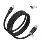 60W StayCable Cable with Magnetic Holder, USB-C to USB-C, 1.5 m, CB6