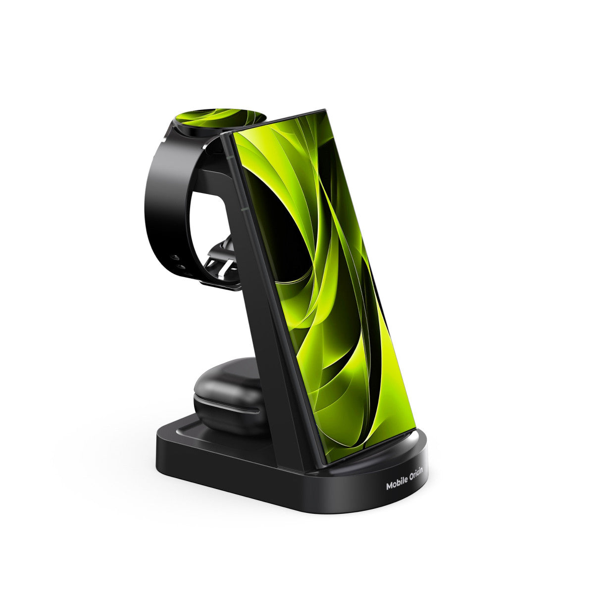 Bezdrátová nabíječka 3v1 pro Samsung PW13, 18W, Černá