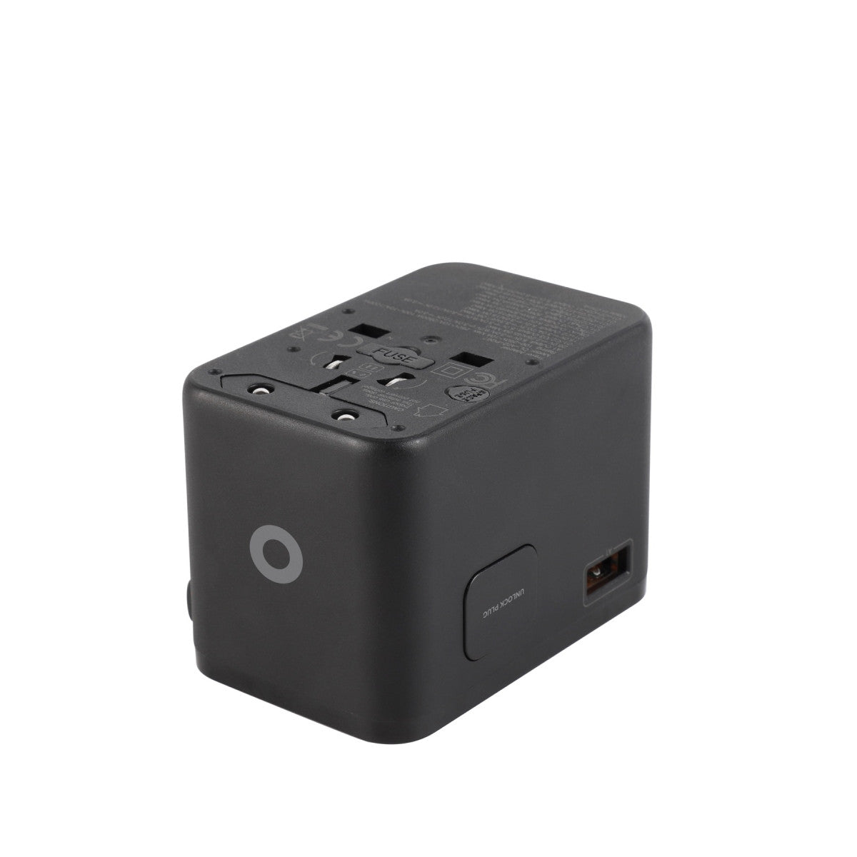 GaN Travel Adapter EU/UK/US/AUS 3× USB-C + USB-A PW5, 67W, Black
