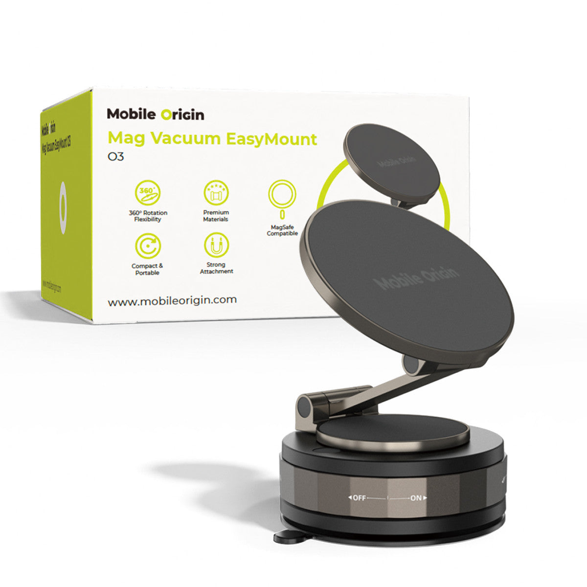 Suction Mount MagSafe EasyMount O3, Space Gray