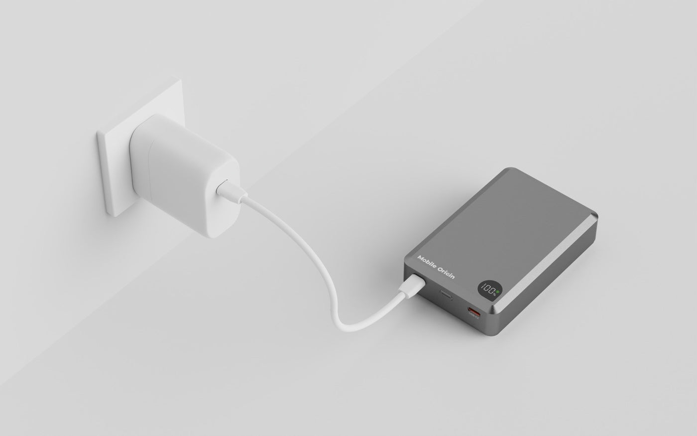 Wireless Magnetic Power Bank 3-in-1 MagSafe with Display PB14, 20000mAh, 30W, Gray