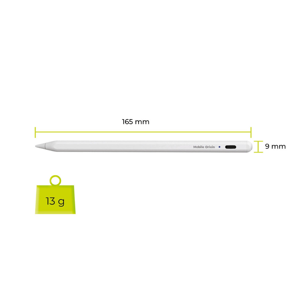 Aktivní stylus pero PE1, USB-C, Bílá