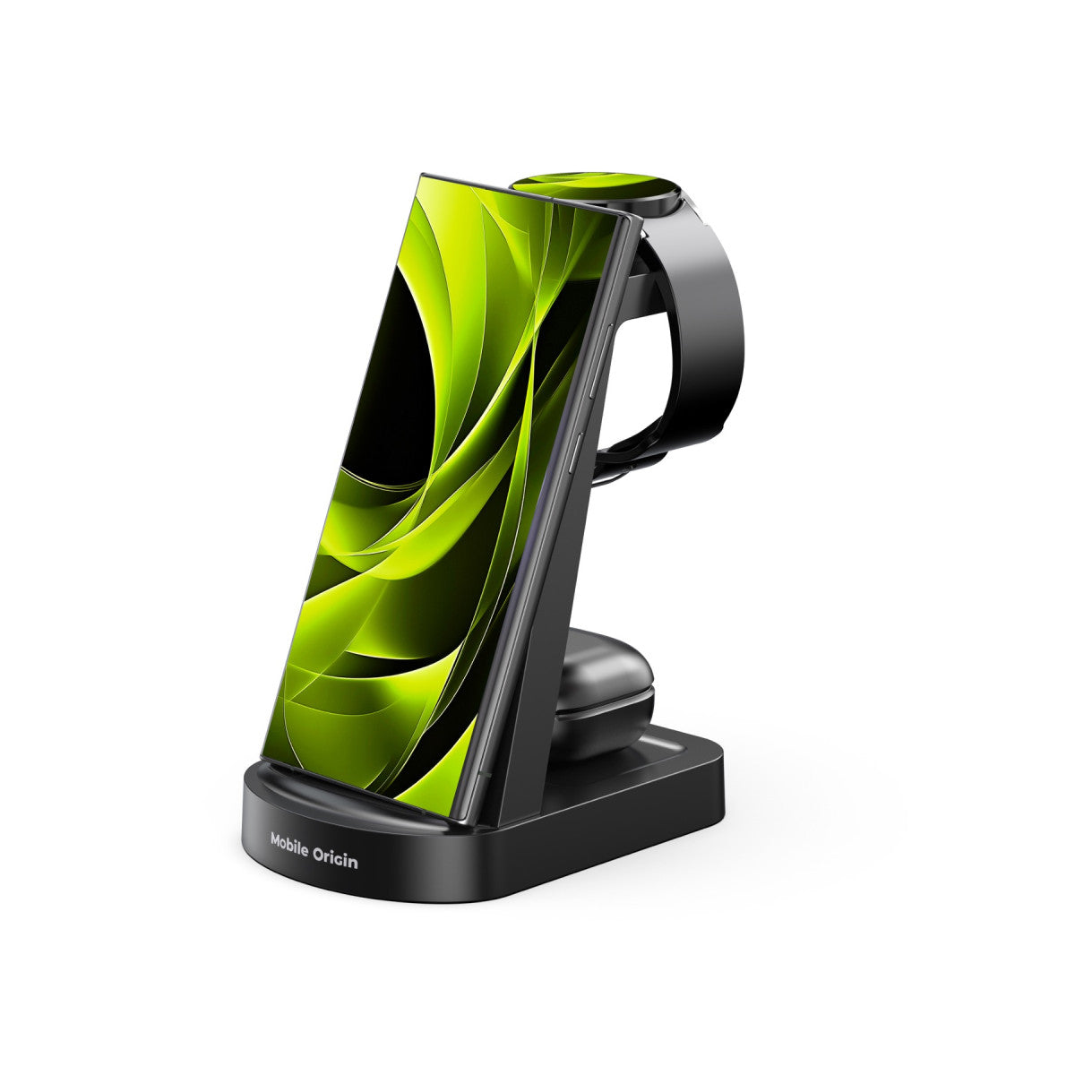 Bezdrátová nabíječka 3v1 pro Samsung PW13, 18W, Černá