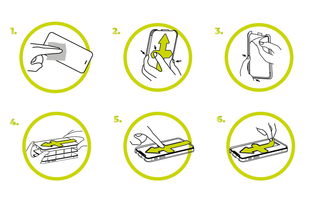 Protective glass with arrow aplicator – for Samsung Galaxy S24 / Galaxy S25