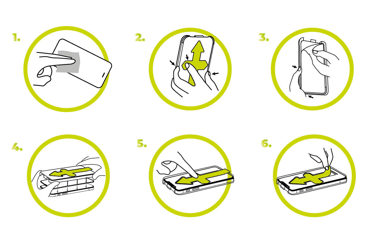 Screen Protector with Application Frame, for Samsung Galaxy S24 / Galaxy S25
