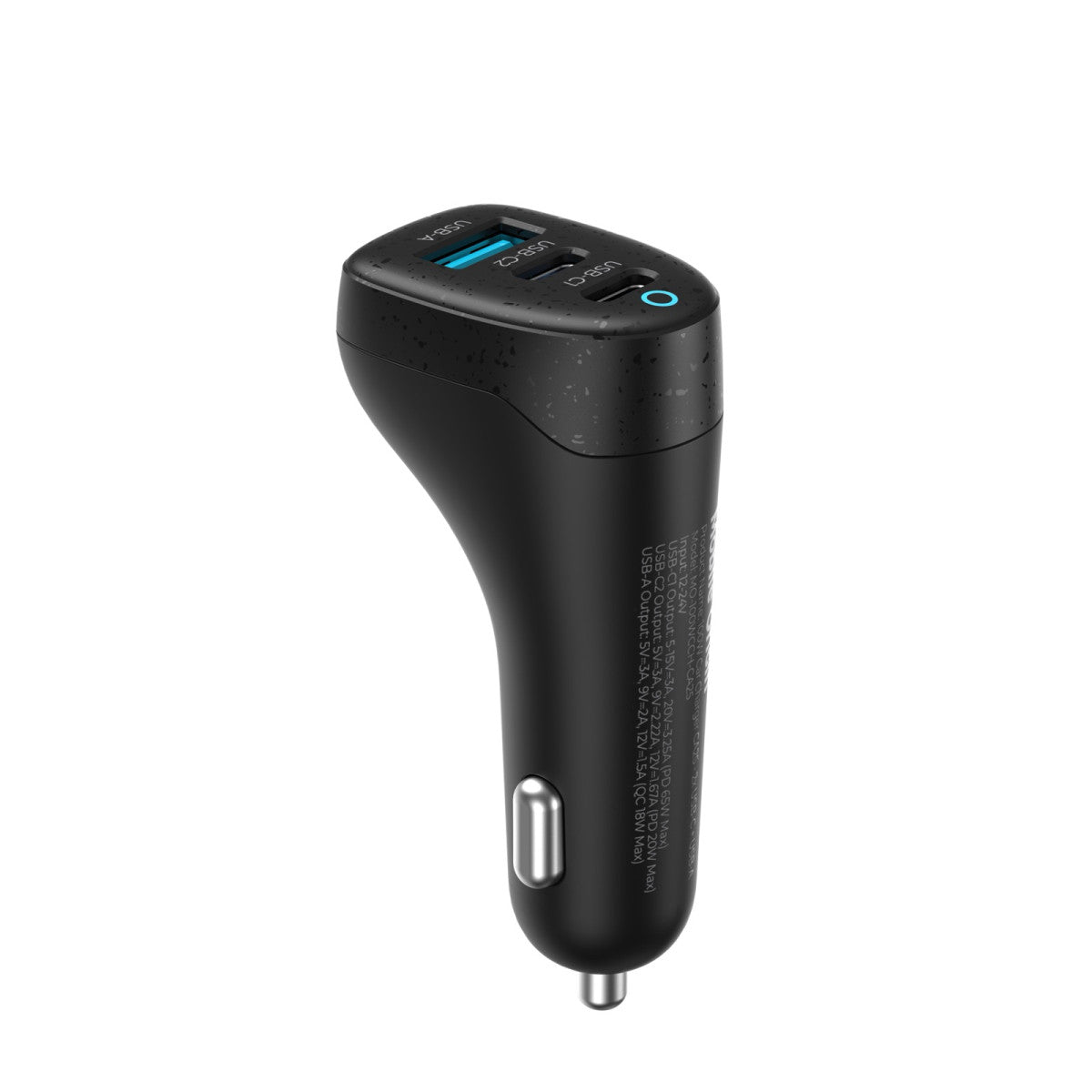 Car Charger 2× USB-C + USB-A CA25, 100W, Black