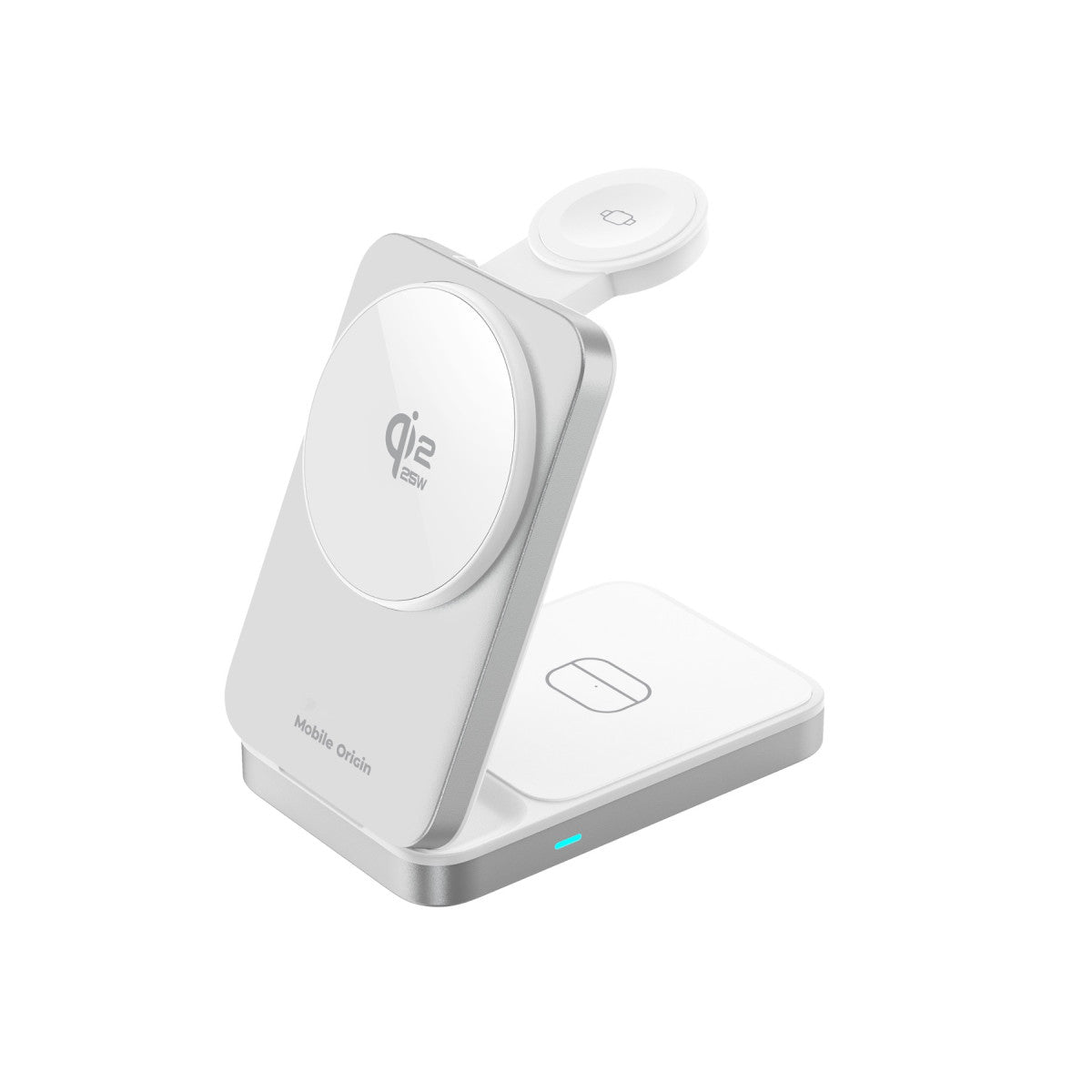 Foldable Charger 3-in-1 MagSafe PW35, Qi2 25W, Silver