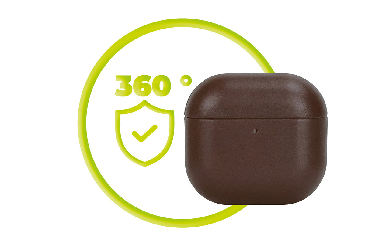 Kožené pouzdro pro AirPods 4, Hnědá