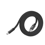 Magnetický kabel 1 m USB‑A na USB‑C – černý, plochý