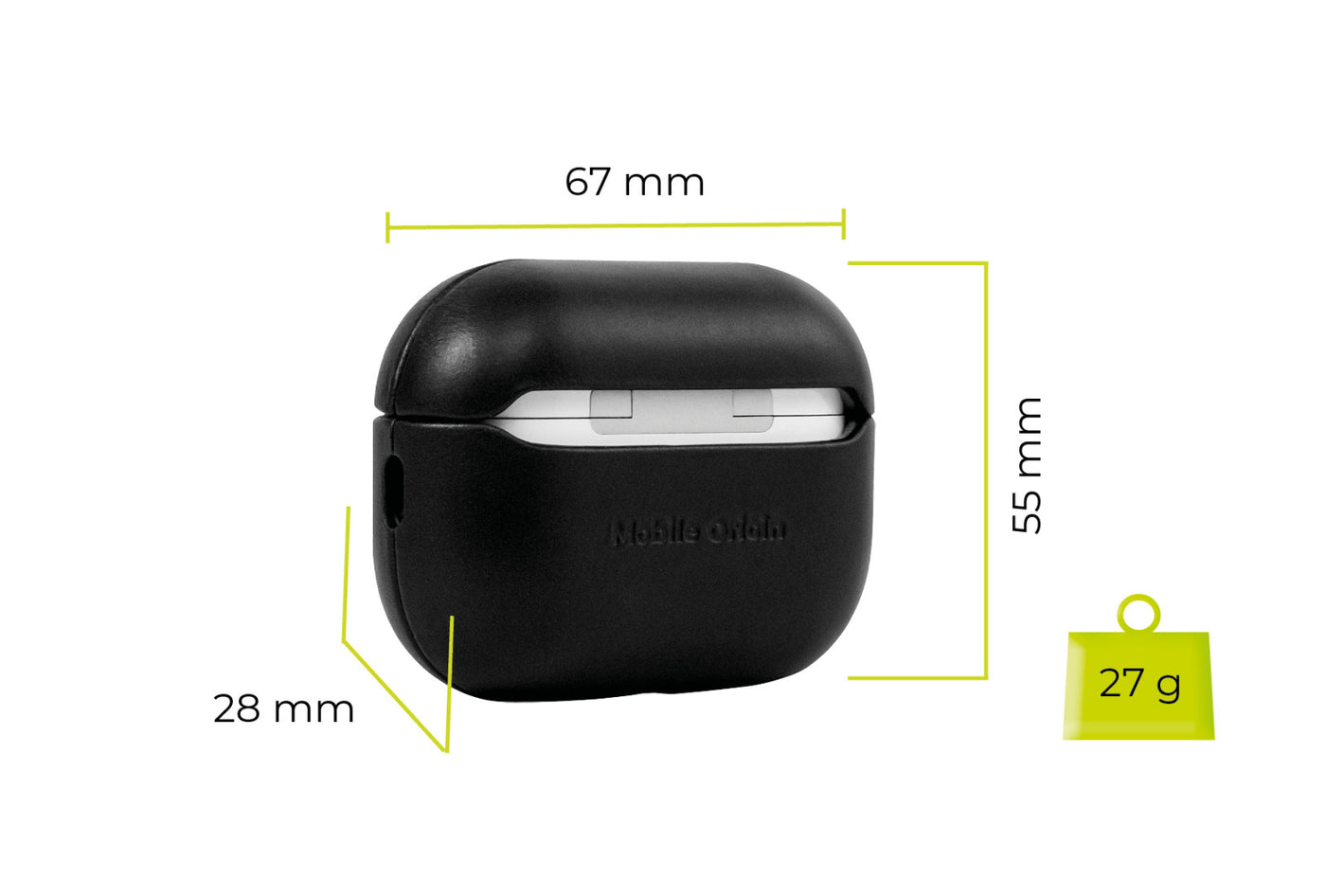 Leather Case for AirPods Pro 2, Black