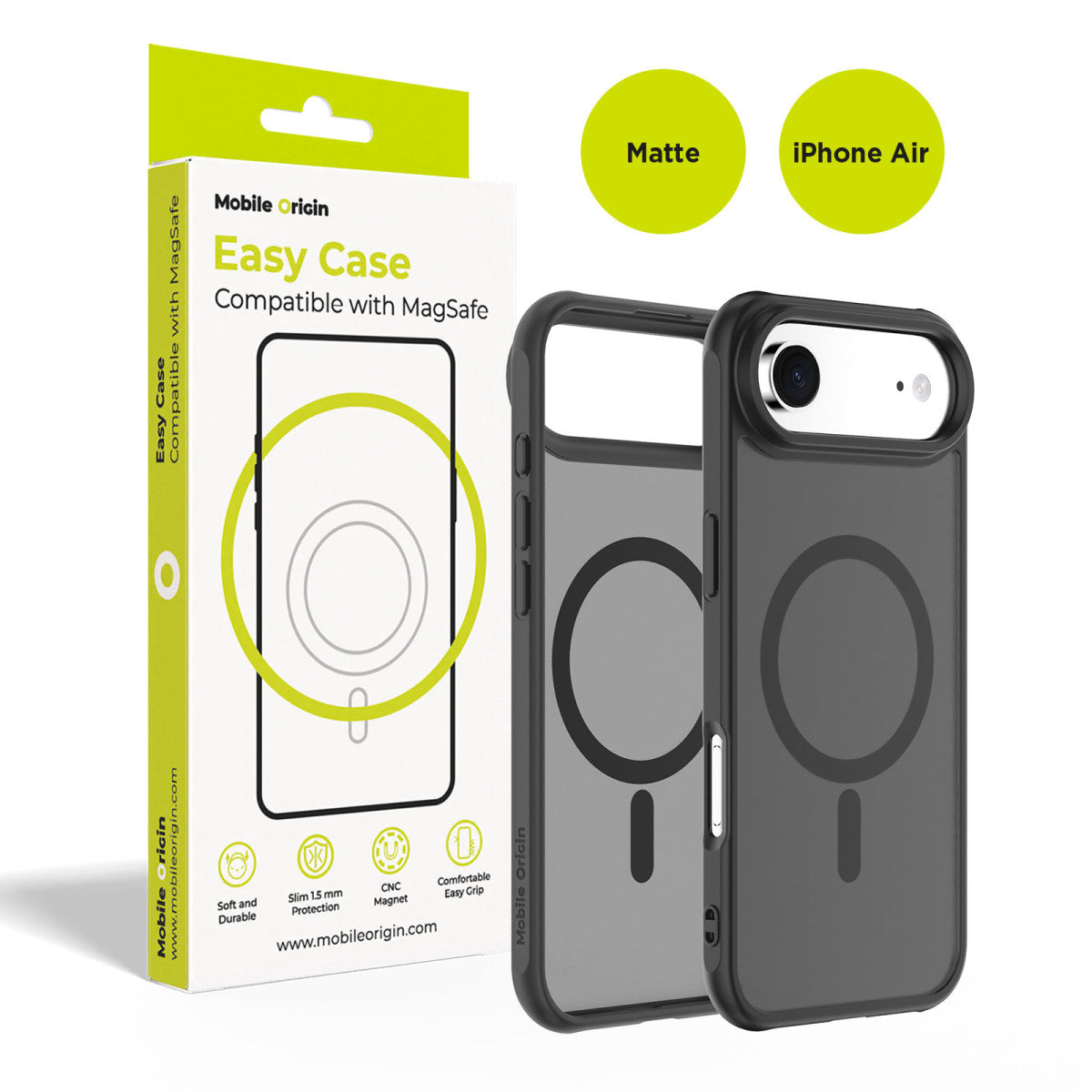 Pouzdro Easy Hybrid MagSafe pro iPhone Air, Matná černá