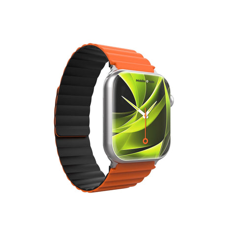 Magnetický řemínek II pro Apple Watch 44 / 45 / 46 / 49mm, Oranžovo-černá