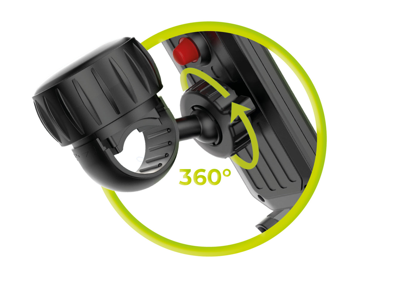 Bike Phone Mount B1, Quick-Release 360°, Black