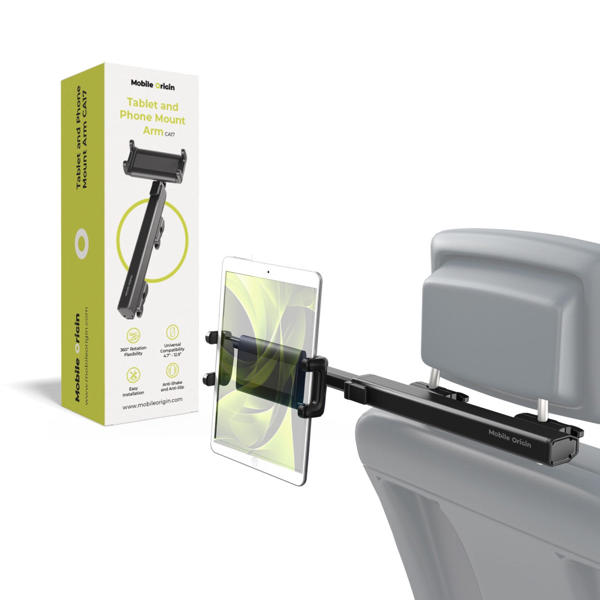 Car Tablet and Phone Mount CA17, Black