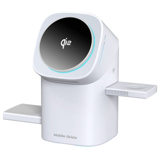 Wireless Automatic Charging Station 3-in-1 Qi2 MagSafe PW11, 20W, White