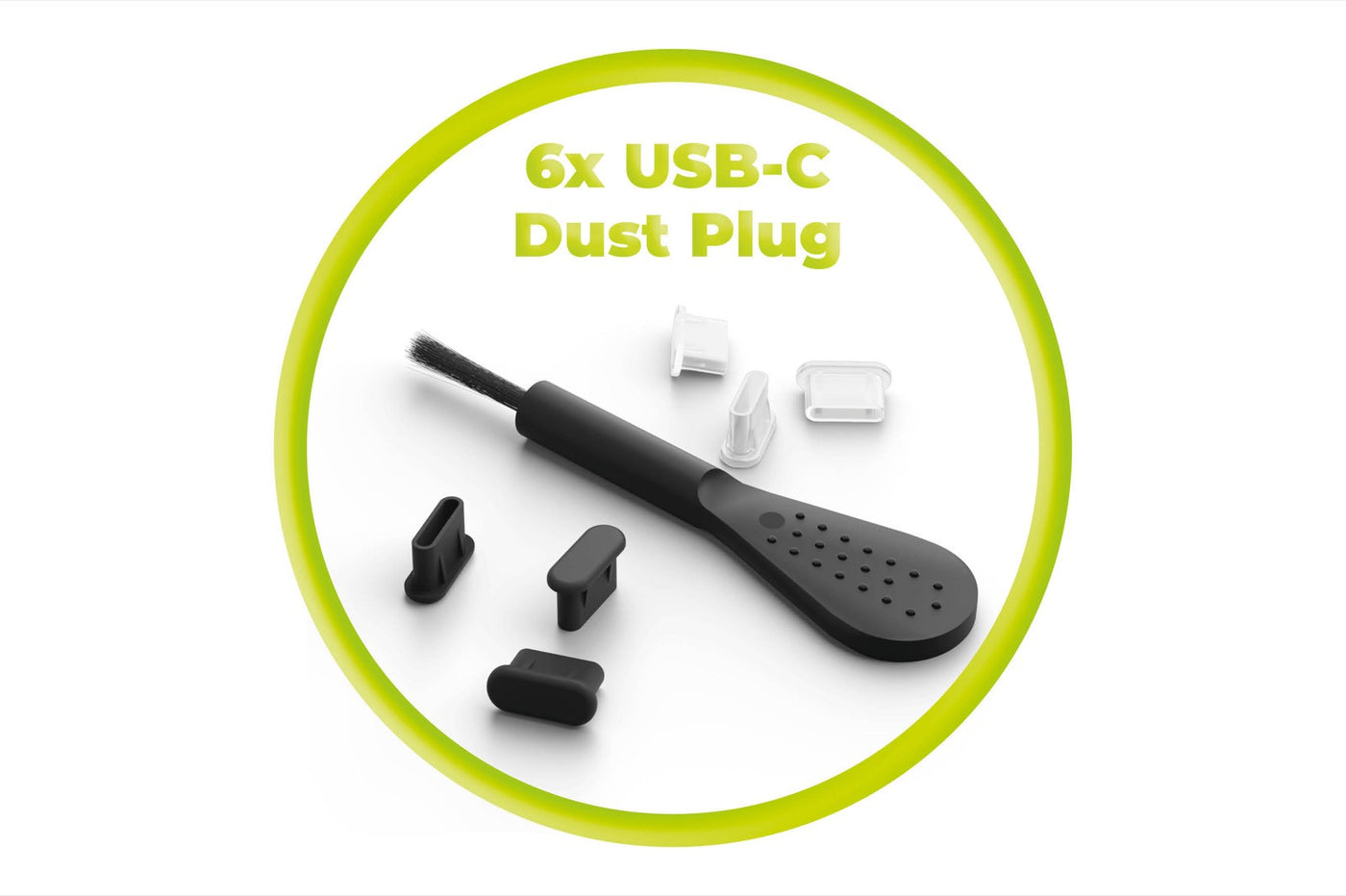 Krytka USB-C konektoru a čisticí štěteček pro iPhone/Android CL1