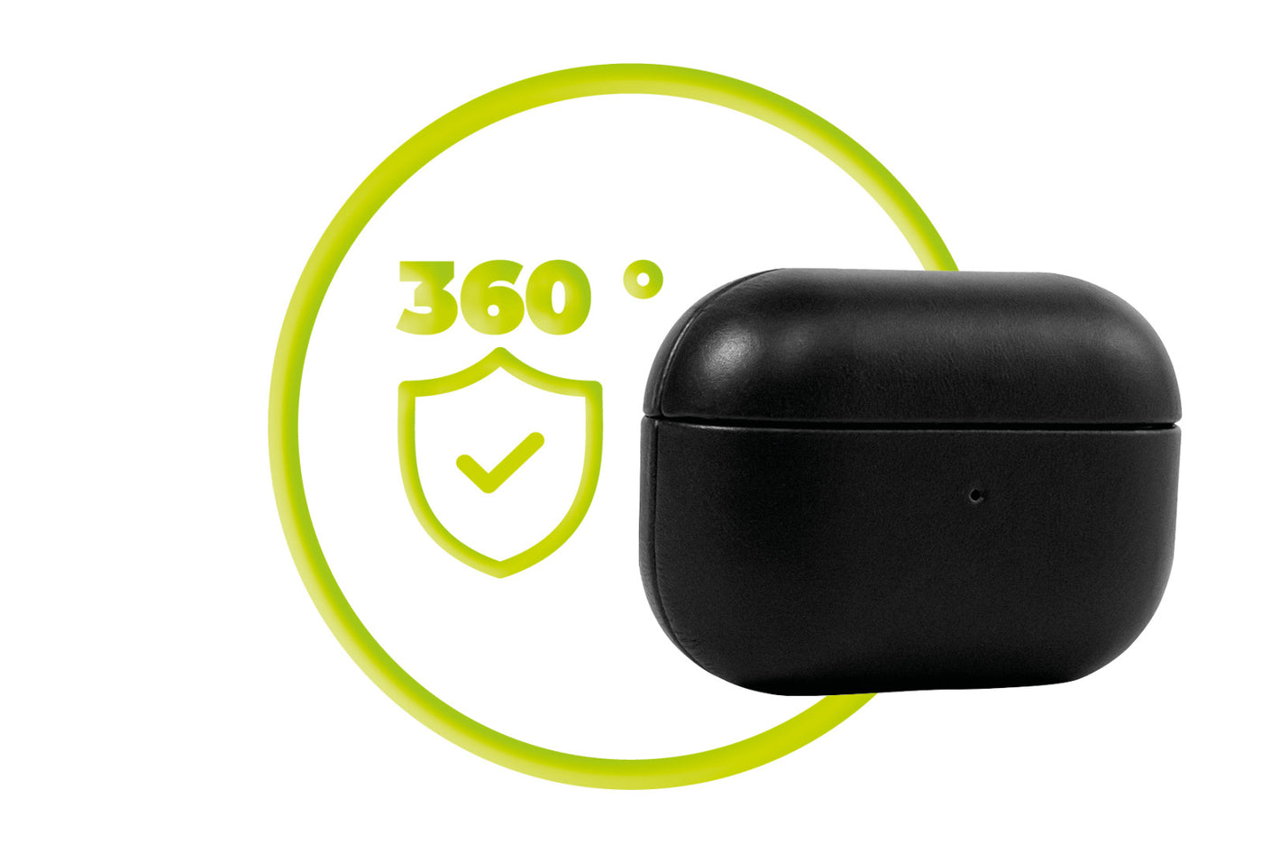 Leather Case for AirPods Pro 2, Black