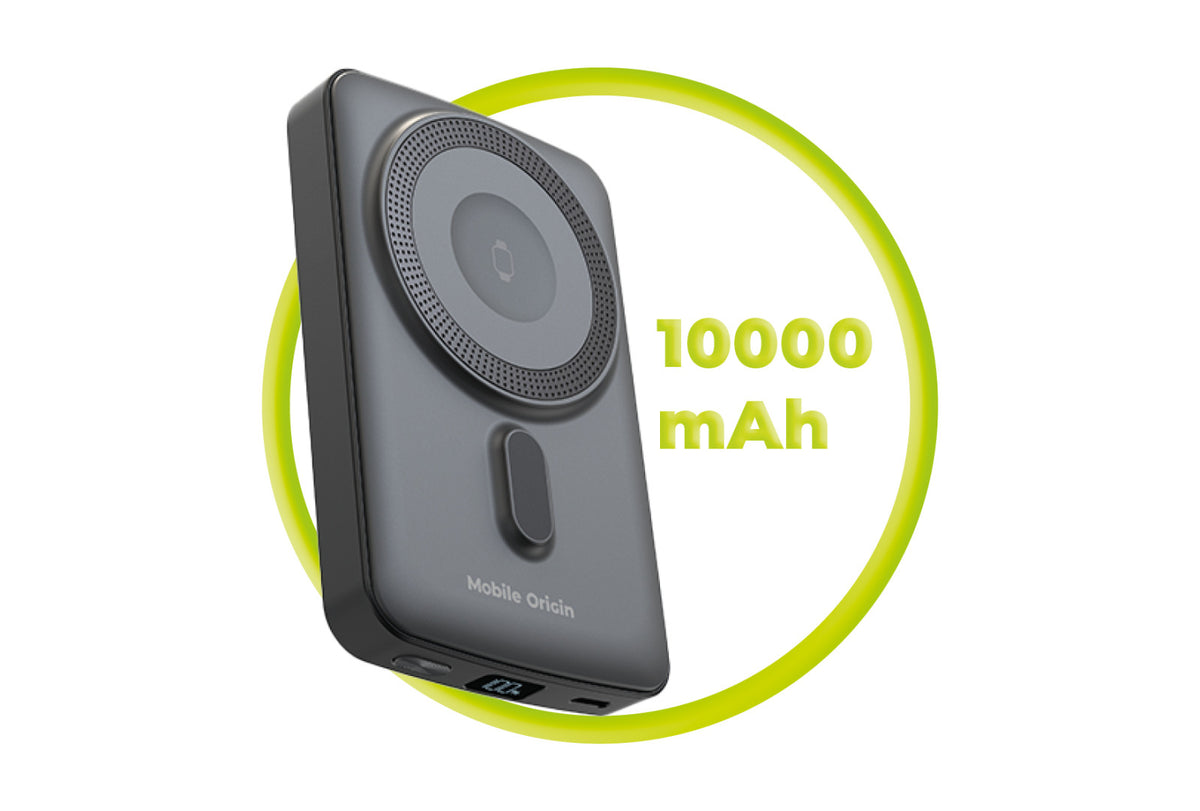 Bezdrátová magnetická powerbanka MagSafe s displejem PB9, 10000mAh, 20W, Černá
