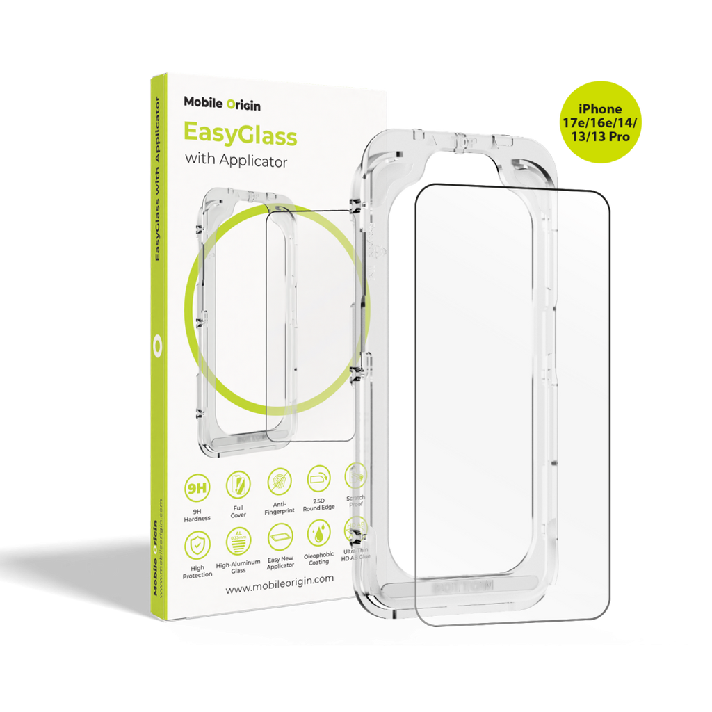 Ochranné sklo EasyGlass s aplikátorem, 1 ks, pro iPhone 17e / iPhone 16e / iPhone 14 / iPhone 13 / iPhone 13 Pro