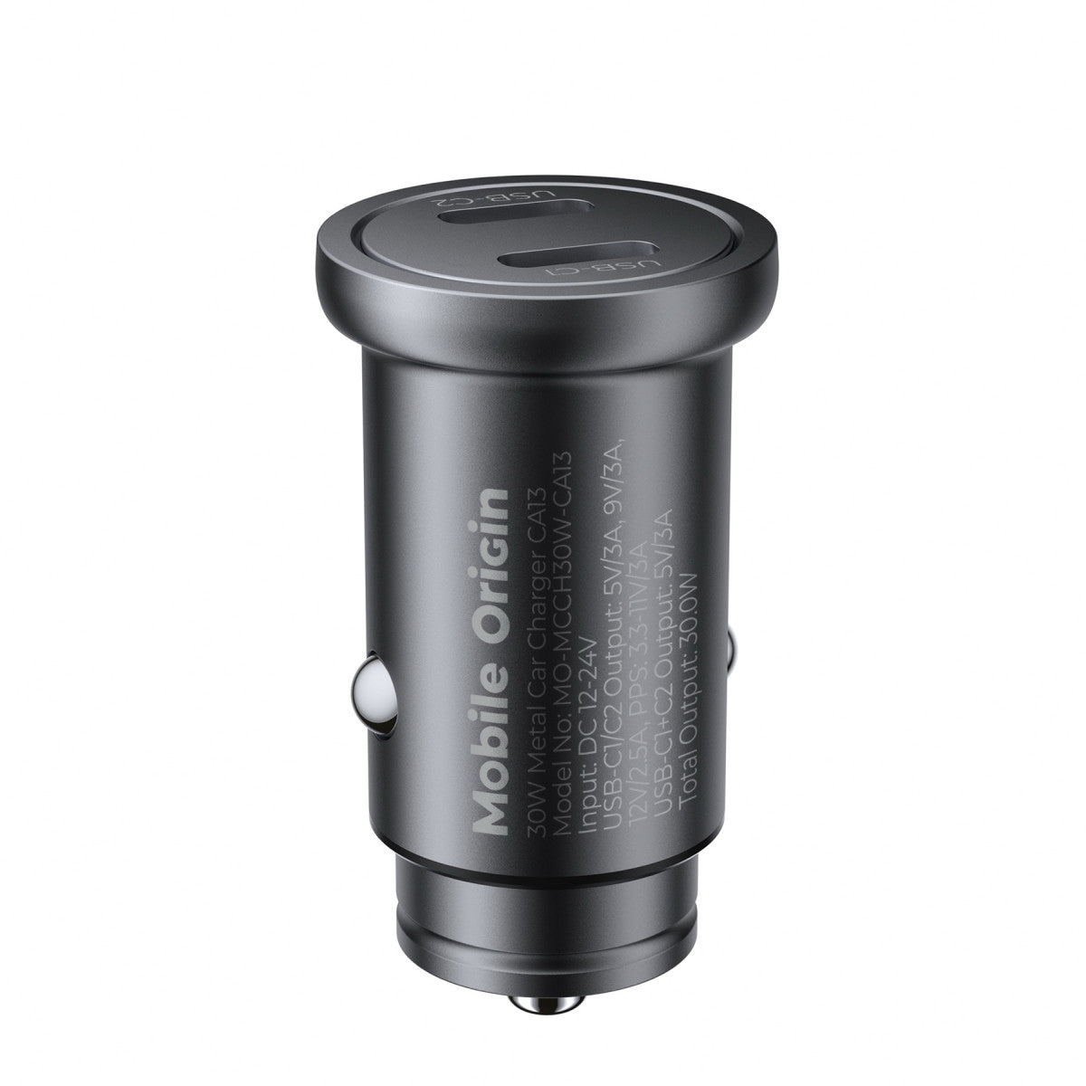 Autonabíjačka 2× USB-C CA13, 30W, Čierna