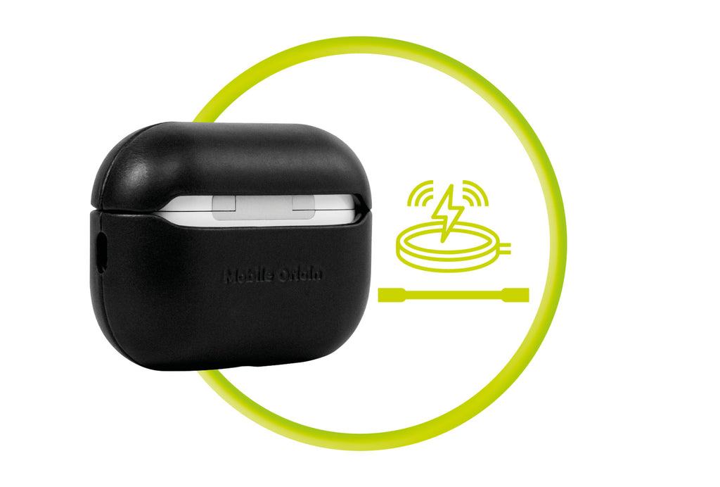 Kožené pouzdro pro AirPods Pro 2 – černé